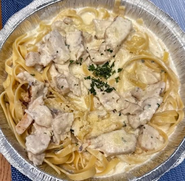 Chicken Fettuccine Alfredo.