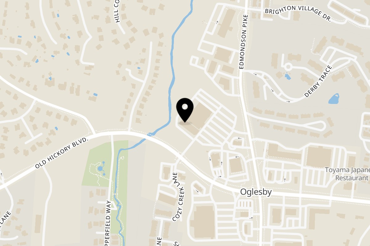Map showing the location of Sal’s Family Pizza of Brentwood on 5545 Edmondson Pike in Nashville
